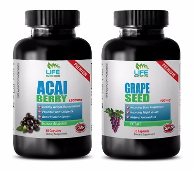 anti aging cleanser - ACAI BERRY – GRAPE SEED EXTRACT COMBO 2B - acai clense - Image 1 of 4