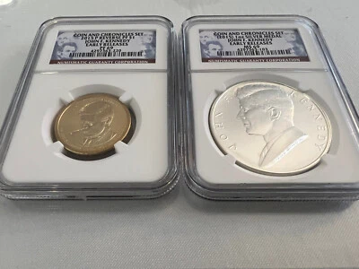 2015-P JOHN F. KENNEDY COIN & CHRONICLE SET E.R. NGC PR69 & 1 oz SIL. MEDAL MS69 - Image 1 of 4