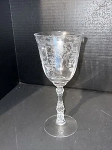 Vintage Navarre Clear Water Glass  By Fostoria - 7 5/8" tall - Picture 1 of 8