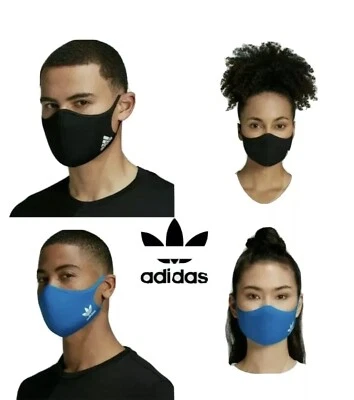 ✅ Máscaras de Entrenamiento Adidas 100% AUTÉNTICAS Talla M/L- 1 Azul+1 Negro (Total 2 Máscaras) Foto 1 de 4