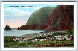1920 COLONIA DI LEBBROSI INSEDIAMENTO TERRITORIO HAWAII ISOLA CURIO CO CARTOLINA - Foto 1 di 2