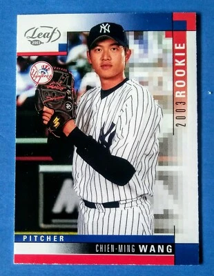 2003 Leaf New York Yankees #325 Chien-Ming Wang Rookie Baseball card  - Image 1 of 2