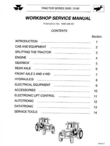Massey Ferguson 3000 to 3100 series  Dealers Workshop Manual Get it Today - Picture 1 of 4