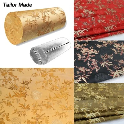 Funda reforzada*Funda de almohada de yoga tubo largo rollo cuello brocado rayón chino*BA2 Foto 1 de 2