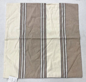 NEW Pottery Barn Harper Striped 24 x 24" Throw Pillow Cover~Khaki Multi - Picture 1 of 3