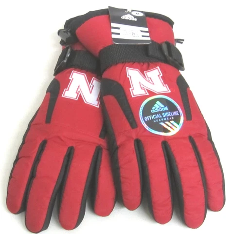 Nebraska Cornhuskers Multi-Color Winter Ski Type Gloves By adidas, Size M Cover