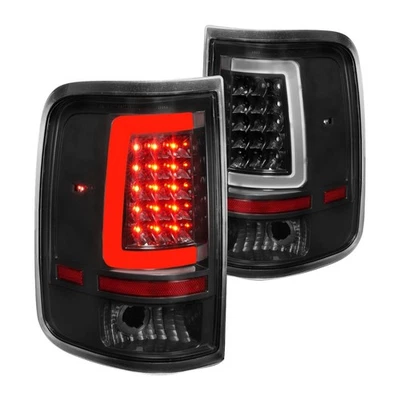 For Ford F-150 04-08 Driver & Passenger Side Black Fiber Optic LED Tail Lights Foto 1 de 4