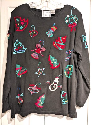 Suéter Michael Simon Lite Mujer Grande Navidad Vacaciones Bordado Novedad Foto 1 de 4