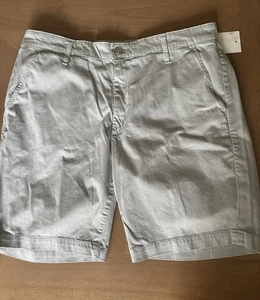 AG Adriano Goldschmied Hombre’s WANDERER SHORTS Calce Ajustado 34x8 Verde Desteñido - Imagen 1 de 9