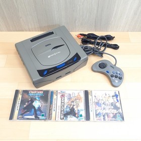 Sega Saturn Gray Console bundle with 3 Games Virtua Fighter Japanese Ver. tested