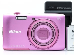 Nikon COOLPIX S3600 Pink 20.0MP 8x Zoom Compact Digital Camera from Japan - Picture 1 of 14