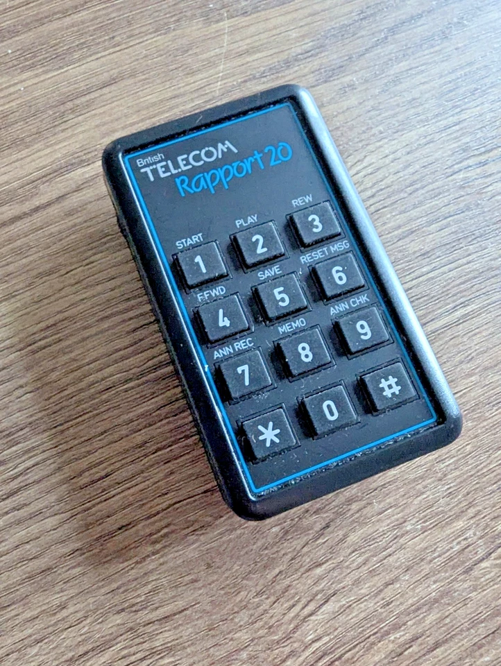BT British Telecom Rapport 20 Phone Answering Machine Remote Control with holder - Image 1 of 3
