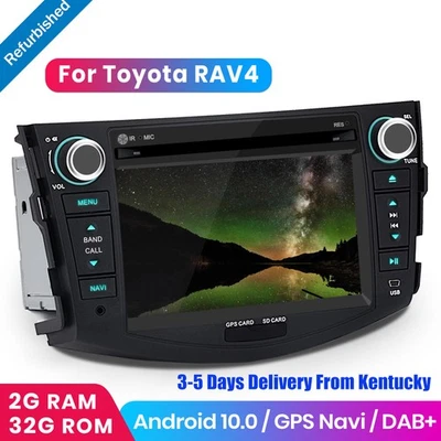 Android 2+32GB Car Stereo Radio GPS Navi DVD USB FM BT For Toyota RAV4 2006-2012 Foto 1 de 4