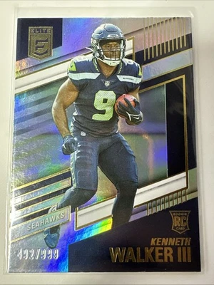 2022 Donruss Elite Kenneth Walker III Rookie Card /999 Seahawks - Image 1 of 2