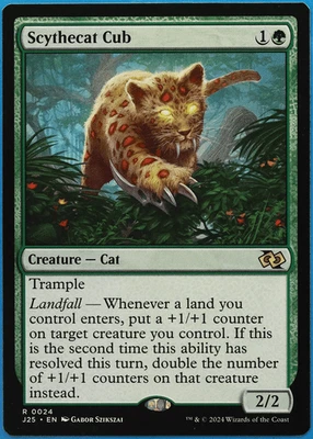 Scythecat Cub Foundations Jumpstart NM Green Rare MTG CARD (ID# 506764) ABUGames - Image 1 of 2