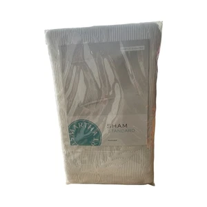 New Martha Stewart Basket Stitch White Quilted Standard Sham - Picture 1 of 6