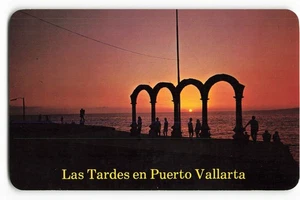 Schöner Sonnenuntergang in Puerto Vallarta, Jalisco, Mexiko Vintage Postkarte VPC2. - Bild 1 von 2