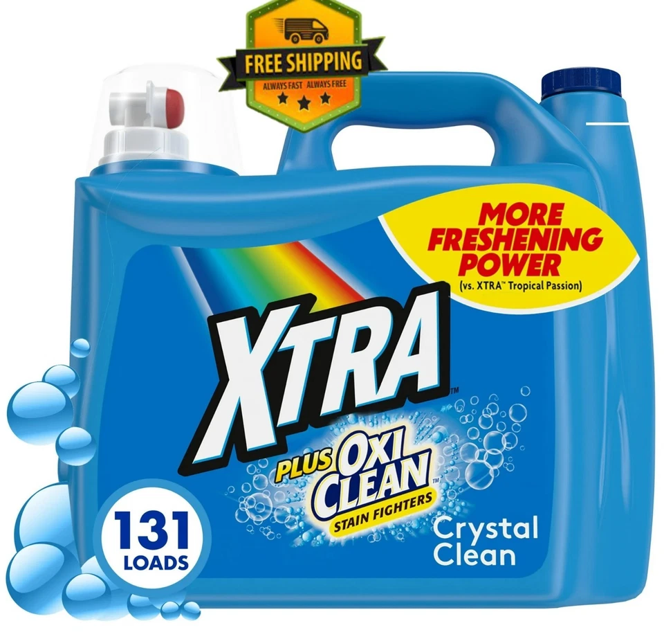 Xtra Plus OxiClean Liquid Laundry Detergent, 203.1 fl oz, for 131 Loads