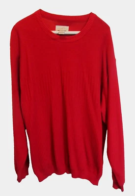 Cutter & Buck Long Sleeve Pullover Crew Neck Sweater 100% Cotton Medium RED - Image 1 of 4