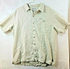 Columbia Sportswear Mens XL Beige Short Sleeve Button Up Shirt - Picture 1 of 9