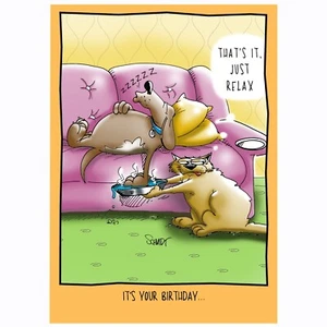 Just Relax | Funny Birthday Card Him Man Her She Woman Friend RB - Picture 1 of 2