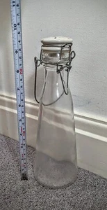 Vintage Clip Top Glass Bottle - Picture 1 of 1