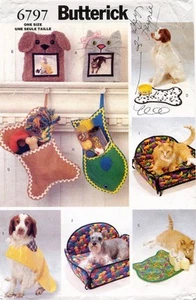 Patrón de accesorios para mascotas Butterick 6797 sin cortar - Imagen 1 de 2
