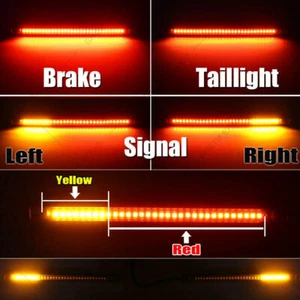 Universal Motorcycle Rear Tail light Turn Signal Brake Running Light Led Strip - Picture 1 of 11