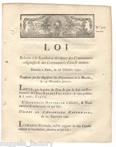 Loi Royale - Dettes- 1793 - Louis XVI ( 118  ) - Picture 1 of 2