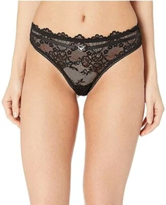 Emporio Armani 188718 Womens Eternal Lace Cheeky Underwear Black Size X-Large - Picture 1 of 4