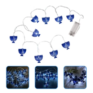 Nine-headed Candlestick LED Light String Chanukah Decorations Window - Picture 1 of 11