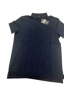 J Lindeberg Herren Matte Jacquard normale Passform Polo Marineblau Medium - Bild 1 von 3