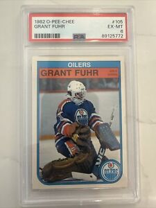 1982 OPC Opeechee O-Pee-Chee 105 Grant Fuhr Rookie Card PSA 6 Perfectly Centered