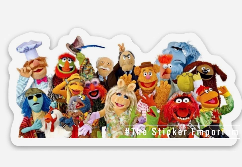 Vtg 80s Style Muppet Show Small Sticker Decal Kermit Miss Piggy Fozzie Animal