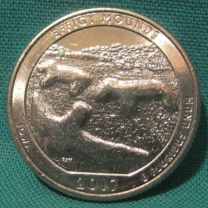 2017-D  Washington 25c-ATB Series-Effigy Mounds-Choice Uncirculated-#402-36 - Picture 1 of 2