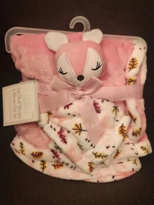 Coperta peluche nuova con etichette Le Bebe Favorite rosa cervo cervo peluche bambino & amore della sicurezza - Foto 1 di 4