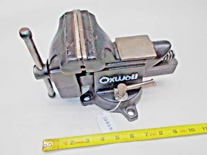 Vise, OXWOLL Machinist / Hobbyist Swivel Bench Vise, 4" Wide Jaw, Opens to 5" - Picture 1 of 8