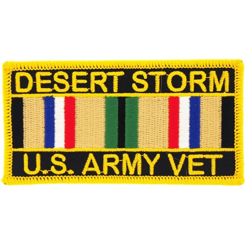 DESERT STORM, ARMY SVC. RIBBON Embroidered Shoulder Patch (4