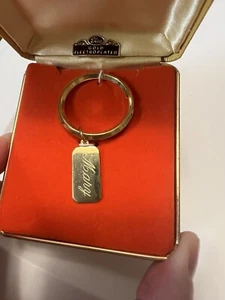 Vtg Elco Gold Electroplated Quality Jewelry Keychain Engraved “Mary” - Picture 1 of 5