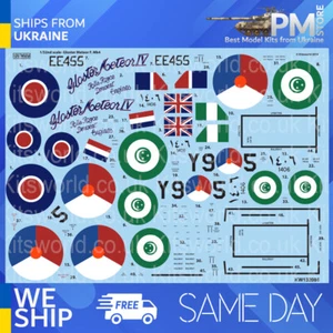 Bausätze World KW132086 1/32 Aufkleber für Gloster Meteor Mk.IV F4 - Bild 1 von 4