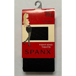 SPANX Patterned Bodyshaping Tight-End Tights Black Diamond Foil Size B - Picture 1 of 8