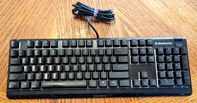 SteelSeries Apex 3 RGB Gaming Keyboard kb-00014 Black 64795 TESTED light up - Image 1 of 4
