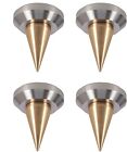 PrecisionGeek XLARGE - Stainless + Brass Speaker Spikes 40mm DIA Chamfered 4pcs