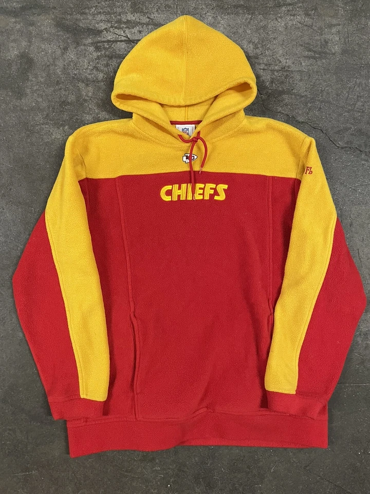 Kansas City Chiefs Hoodie Men's L Red Pull Over Fleece Brand NFL Football - Image 1 of 4