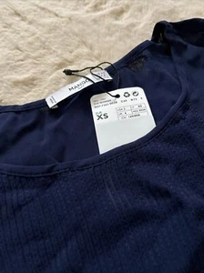 Women Gorgeous Mango Top Blouse Dark Blue Size XS UK 6 BNWT - Picture 1 of 7