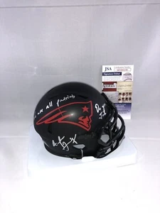 ANFERNEE JENNINGS SIGNED NEW ENGLAND PATRIOTS ECLIPSE MINI HELMET JSA INSCRIBED - Picture 1 of 3