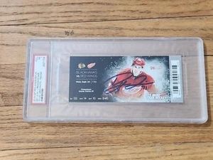 Dylan Larkin Autographed Detroit Red Wings Ticket Preseason Debut Game PSA COA - Picture 1 of 4