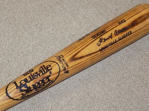 Hank Aaron H&B Signed Game Bat Atlanta Braves HOF JSA Cover