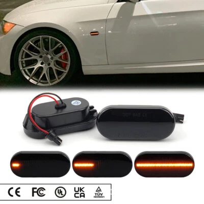 2x Black Side Indicator LED Marker Light Dynamic For VW for Bora built 1998-2005 - Image 1 of 4
