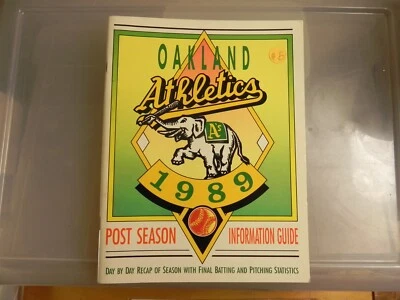 MLB Oakland Athletics 1989 postemporada guía de medios/A's/Campeones de la Serie Mundial Foto 1 de 2